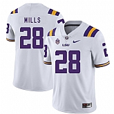 LSU Tigers 28 Jalen Mills White Nike College Football Jersey Dzhi,baseball caps,new era cap wholesale,wholesale hats